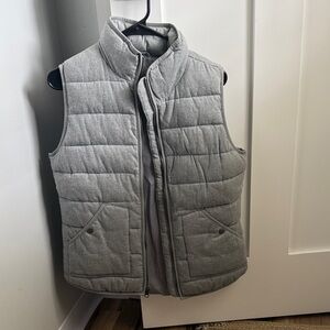 Gray Quilted Puffer Vest